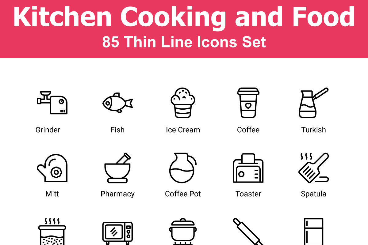 Kitchen Cooking and Food, an Outline Icon by Color Cubes (Photo 8 of 8)
