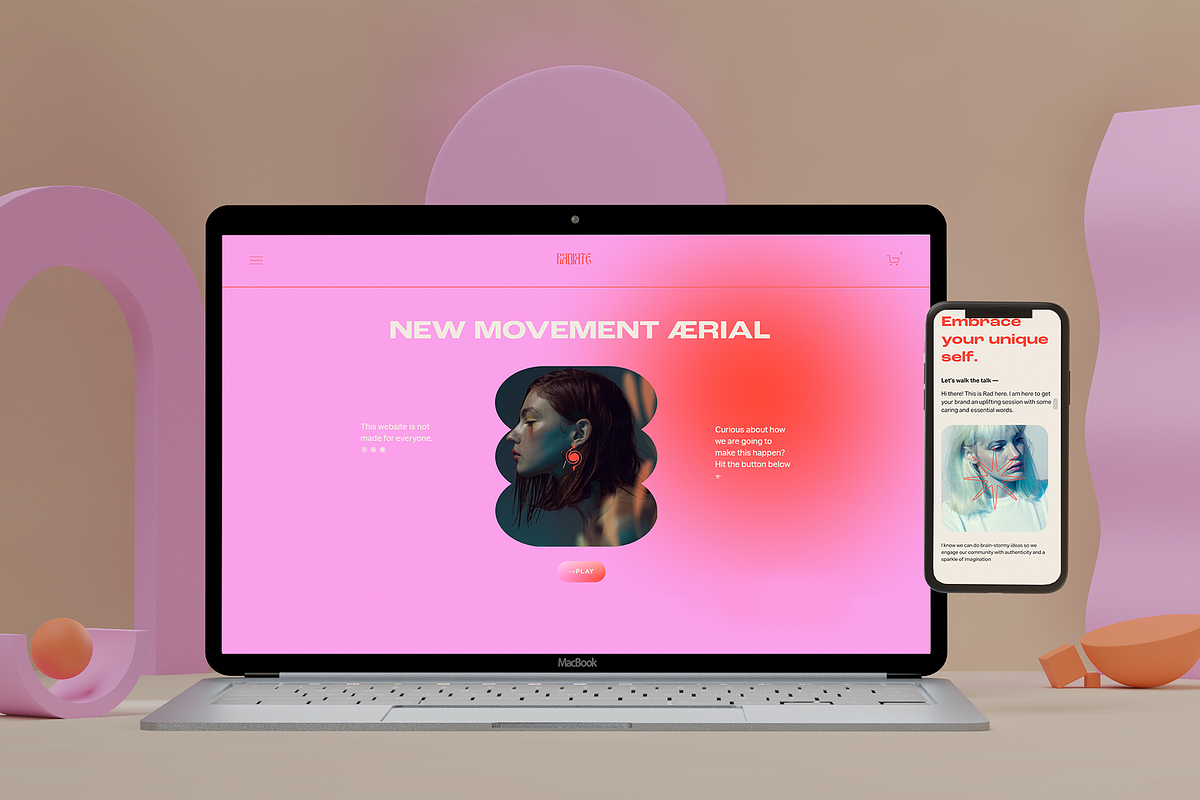 Squarespace 7.1 Template: Radiate ⓪, a Websites & App Template by dunagency (Photo 1 of 9)