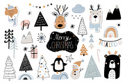 Scandinavian Christmas elements, an Animal Illustration by Letto studio (Thumbnail 1 of 8)
