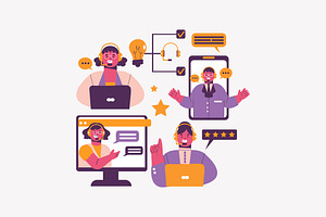 Consulting Service Illustration, an Illustration by graphicook