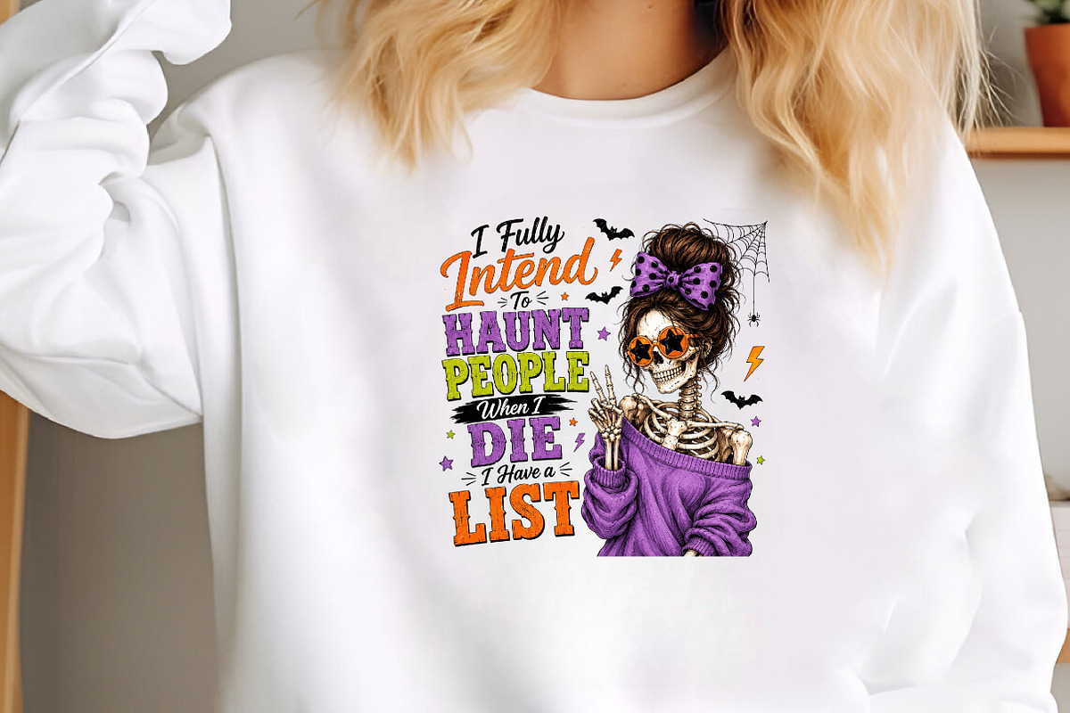Funny Halloween Spooky Skeleton PNG, a Seasonal Illustration by CraftArtStudio (Photo 3 of 4)