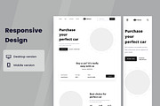Car Dealer Wireframe Website, a Wireframe Template by INSPR STD (Thumbnail 3 of 6)