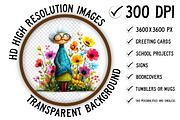 Whimsical Spring Garden Grandma Png, an Illustration by Craft Nest (Thumbnail 2 of 8)