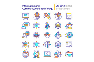 Information and communications, an Outline Icon by IMG Visuals