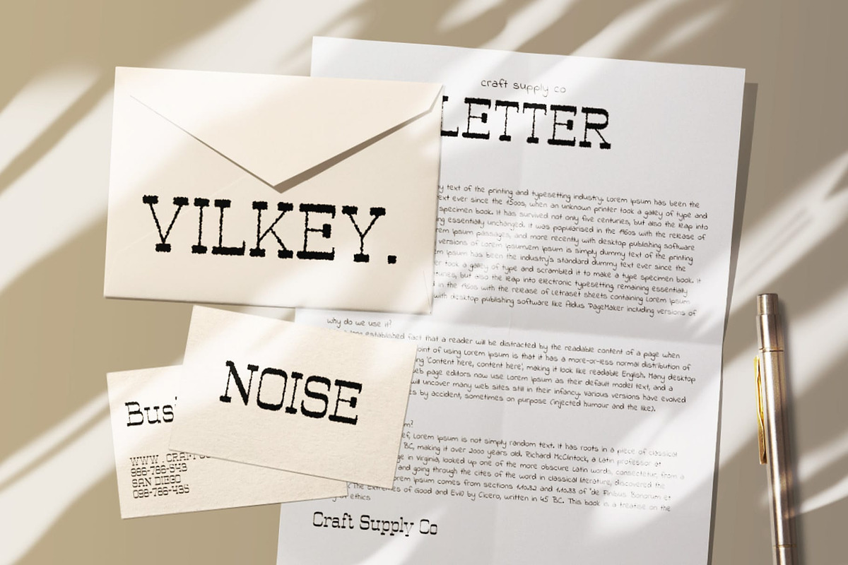 Vilkey Rough, a Slab Serif Font by Craft Supply Co. (Photo 4 of 8)
