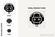 70 Robot Icons - Solid Style, a Solid Icon by Designerbundle (Thumbnail 2 of 3)