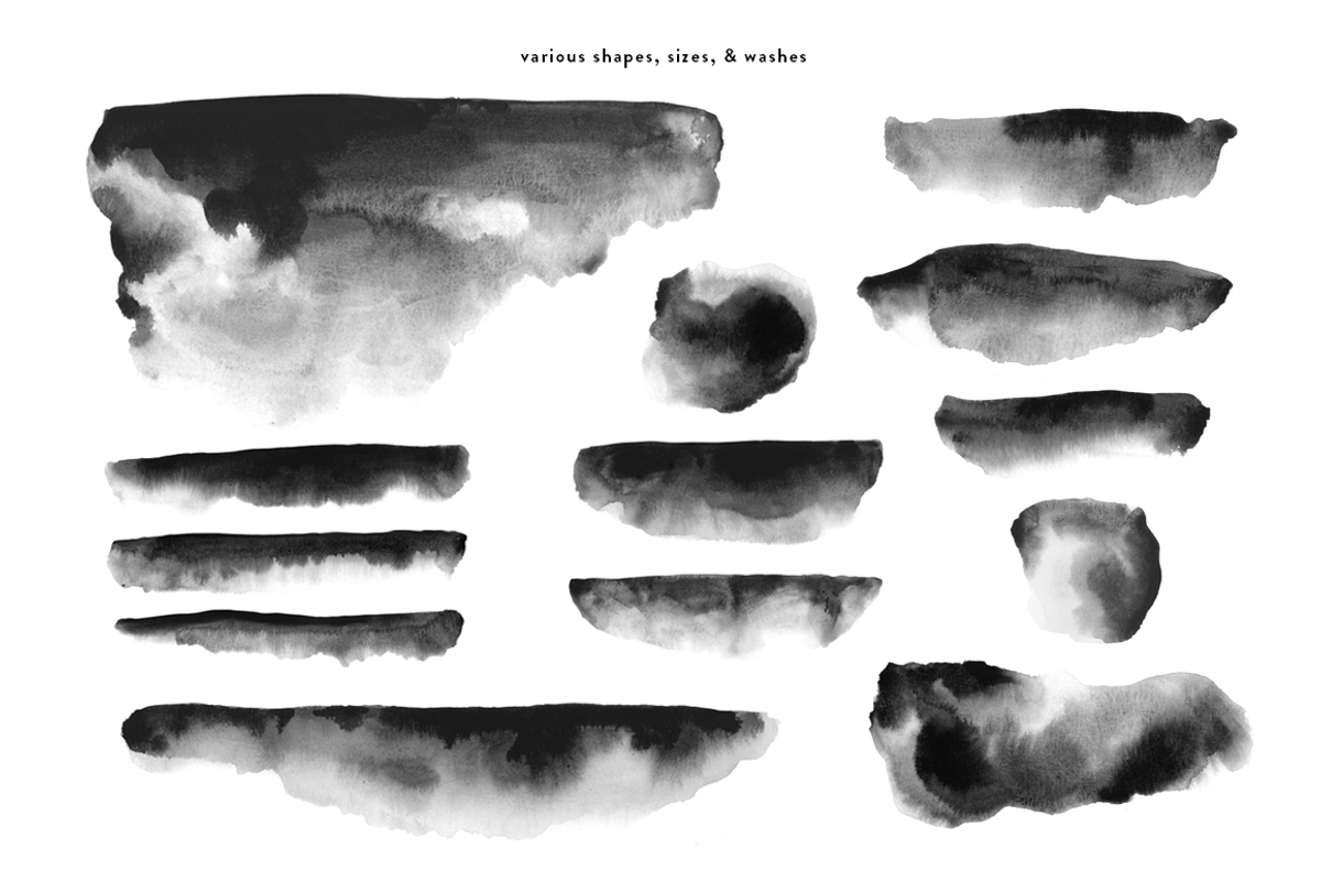 Watercolor Wash Marks, a Texture Graphic by Eva Black Design (Photo 3 of 3)