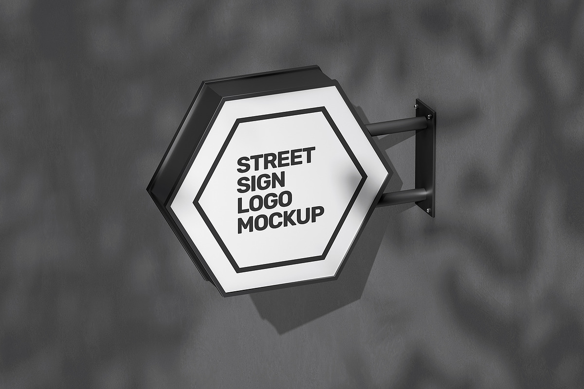 Street Sign Mockup (32 PSD Scenes), an Advertising Mockup by Traint (Photo 31 of 50)