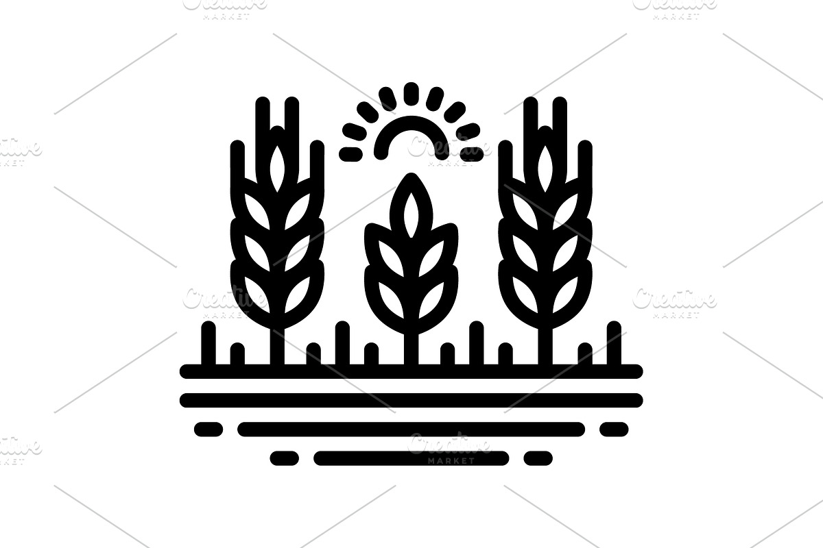 Harvest wheat black icon, an Outline Icon by Creative priyanka