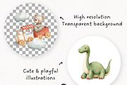 Nursery Clipart Mega Bundle, an Animal Illustration by PaintPixelCo (Thumbnail 4 of 11)