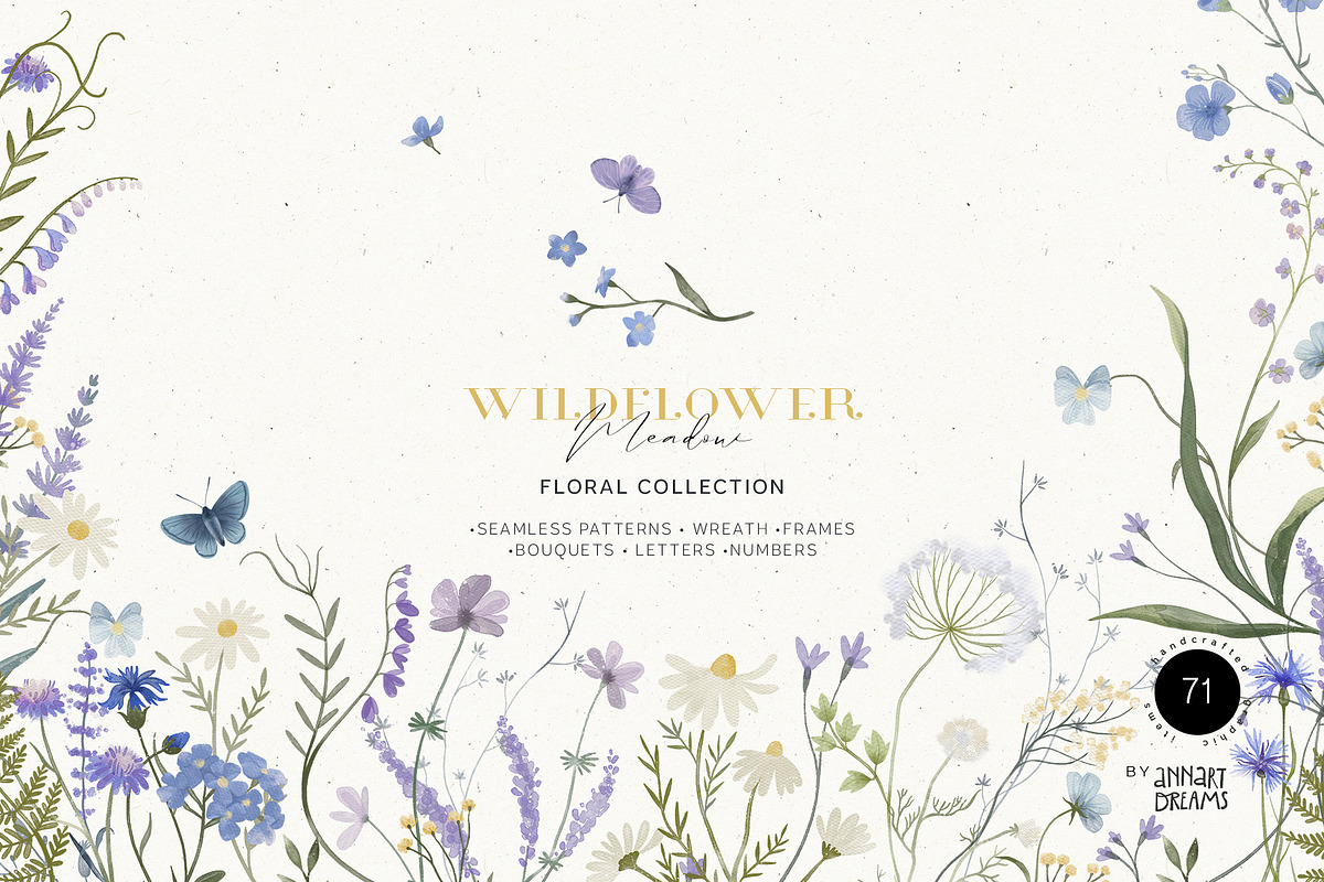 Wildflowers. Watercolor collection, an Illustration by annartdreams (Photo 1 of 14)