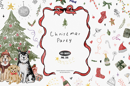 Hand Drawn Christmas Party