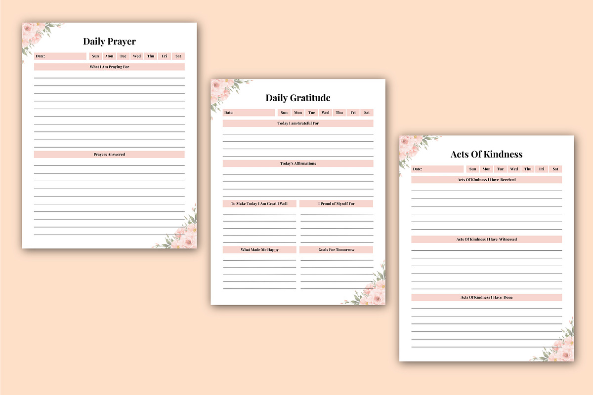 Prayer & Gratitude Journal Canva