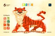 Joyful Crayon Photoshop Brushes, a Brush Add-On by brushapes.com (Thumbnail 2 of 10)