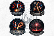 Fourth of July party Slogans PNG V1, a Seasonal Illustration by ThatsDesignArt (Thumbnail 5 of 10)