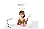 Writer / Blogger Portrait Creator, a Person Illustration by Lauren Lesley Studio (Thumbnail 20 of 33)