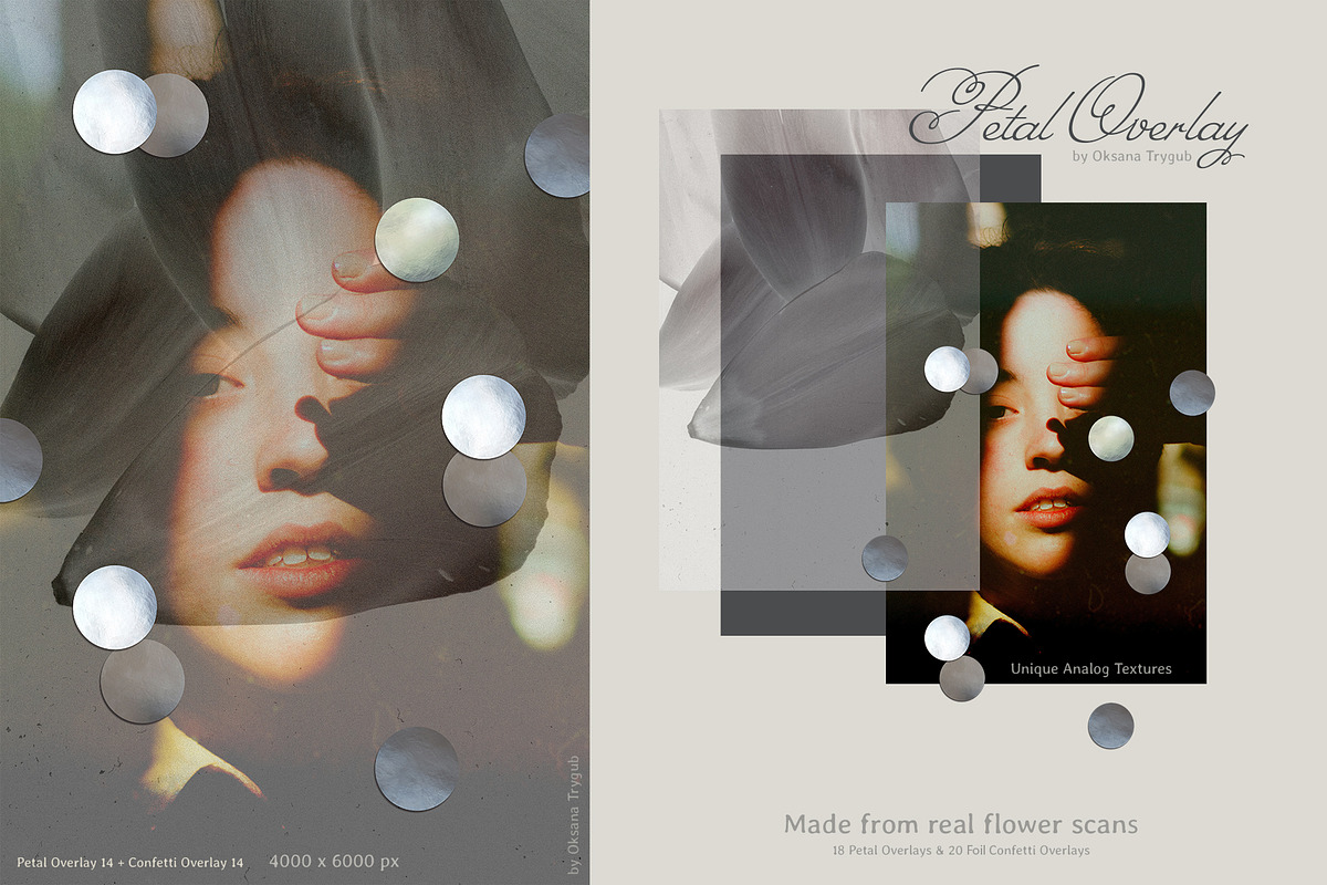 Flower Petal Textures & Foil Overlay, a Texture Graphic by Oksana Trygub (Photo 8 of 28)