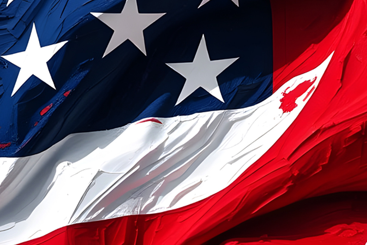 USA Flag, an Object Illustration by Sharon Schwalbe (Photo 1 of 2)