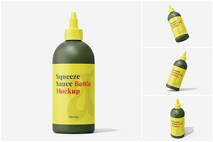 Squeeze Sauce Bottle Mockup Vol.1, a Packaging Mockup by Akebareee