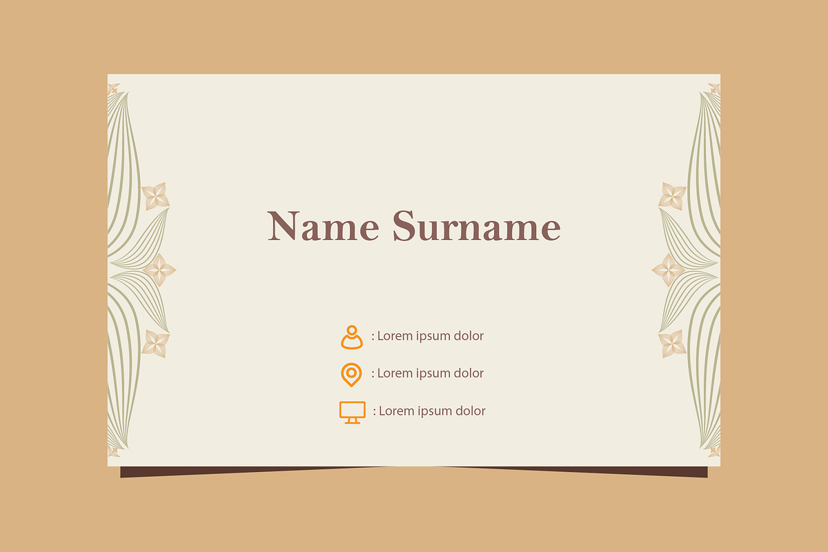 Natural Floral Business card, a Marketing Template by sekitarief (Photo 2 of 3)