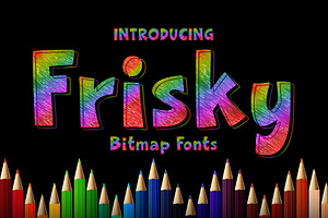 Frisky Bitmap Color Font, a Symbol Font by Fox7 By Rattana