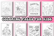 Summer Day Coloring Pages For Kids, a Seasonal Illustration by Printable Design Store (Thumbnail 3 of 4)