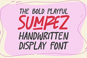 Sumrez Bold Playful Handwritten Font, a Handwritten Font by Maulana Creative (Thumbnail 1 of 7)