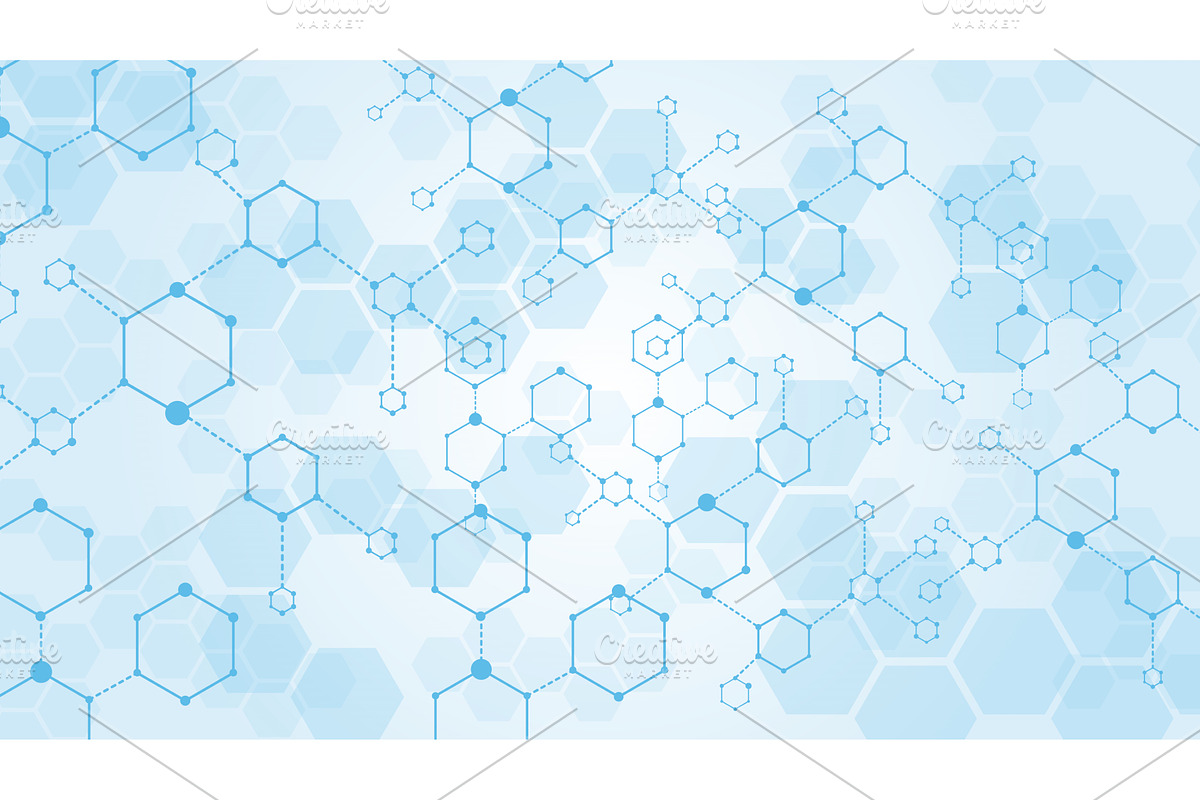 Molecular structure. Medicine, an Illustration by Things for designers
