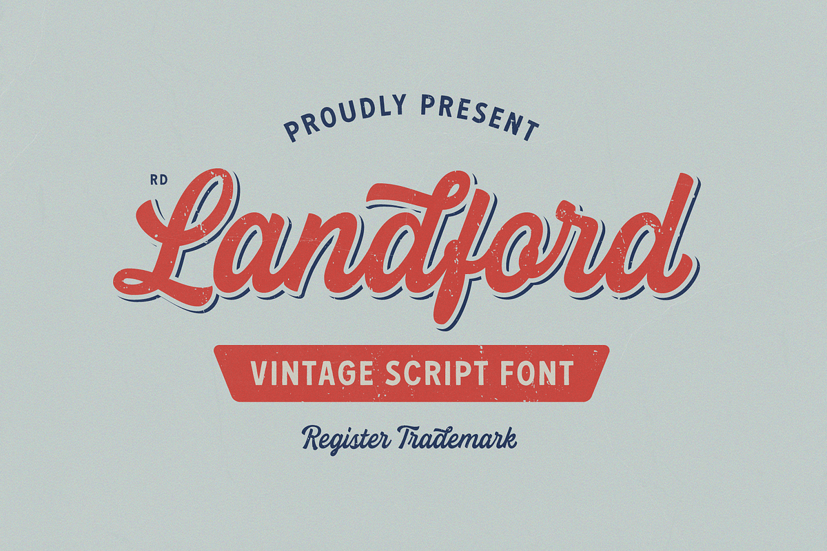 RD Landford Font, a Script Font by Refolve Design (Photo 1 of 10)