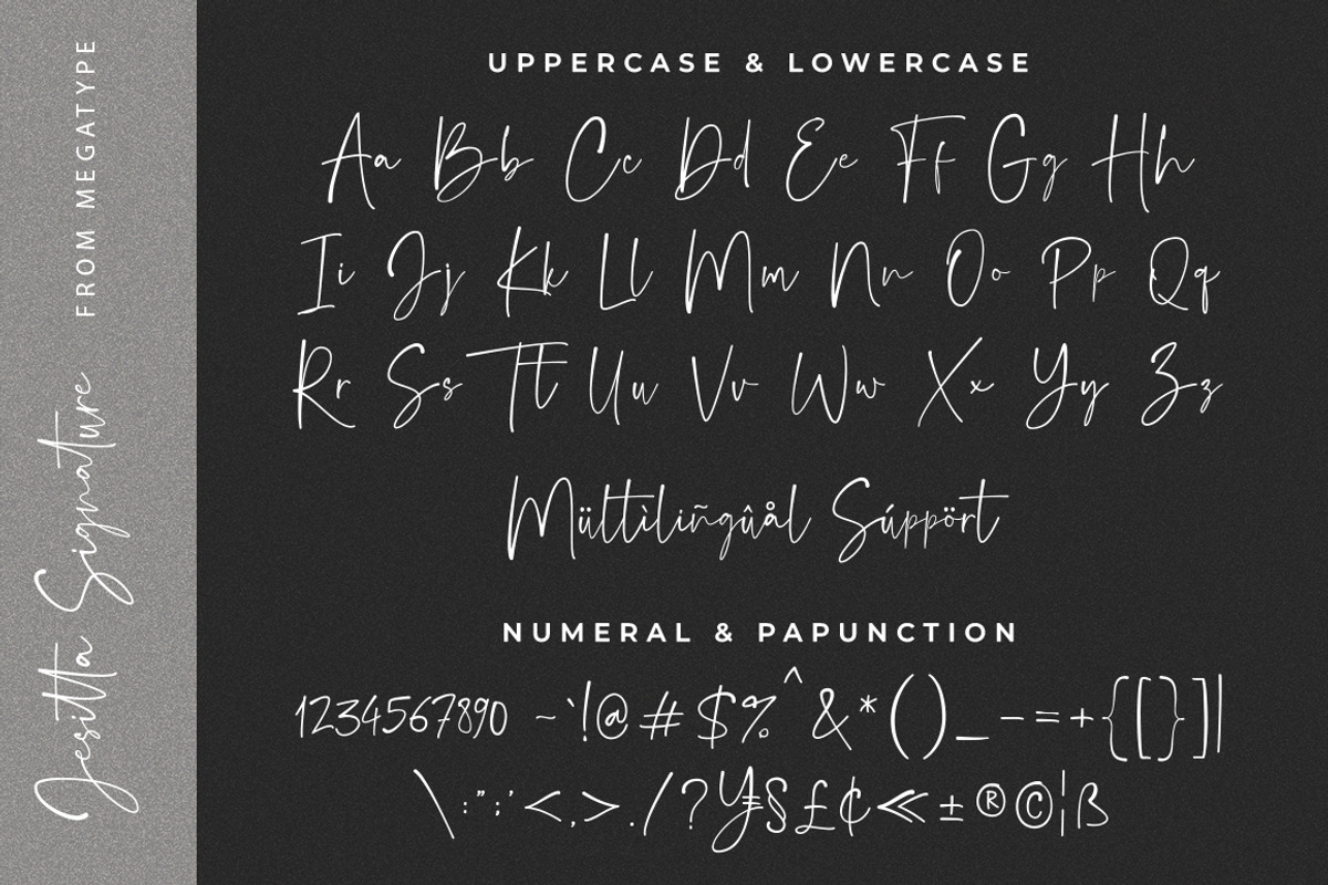 Jesitta Signature, a Script Font by Megatype (Photo 6 of 8)