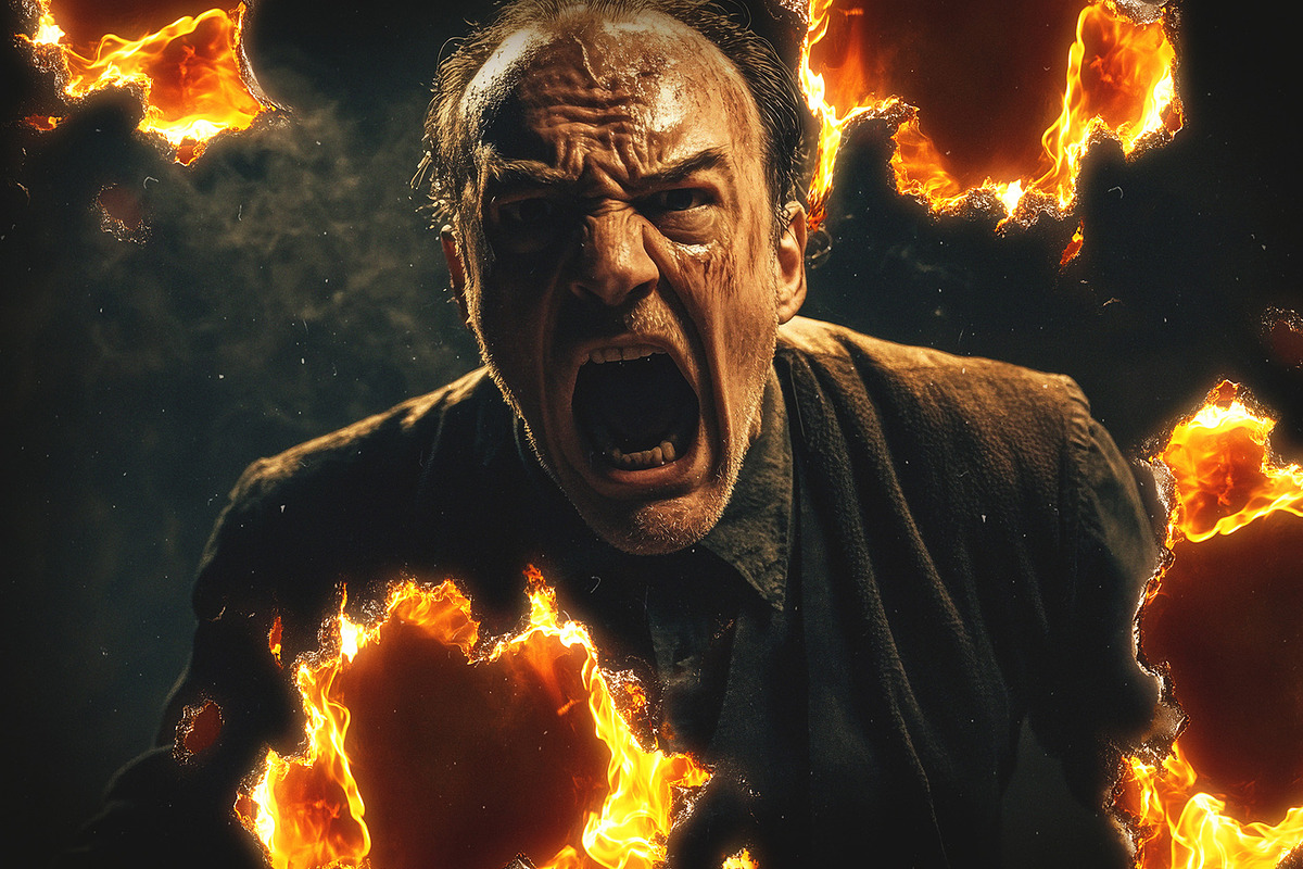 Fire Damage Photo Effect Template, a Texture Graphic by DesignerCandies
