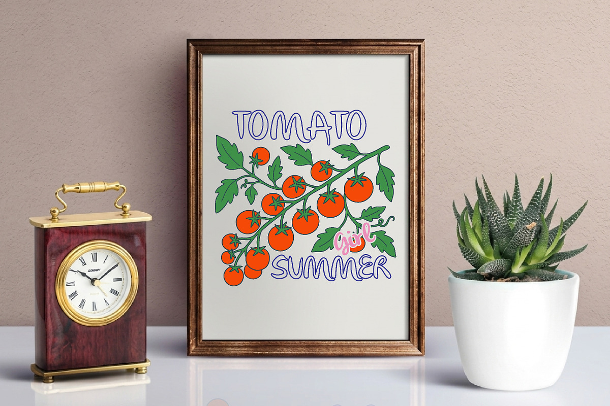 Tomato Girl Summer PNG, an Illustration by Canvas Craft (Photo 4 of 6)
