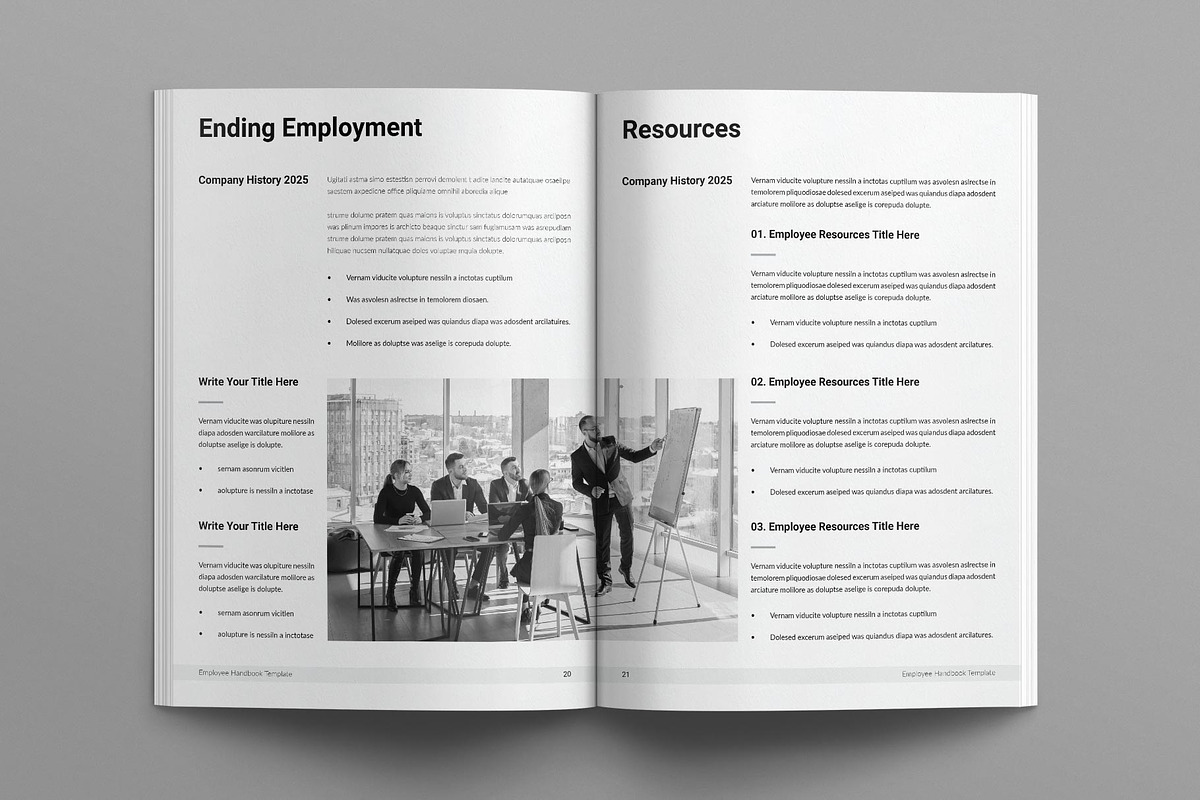 Employee Handbook Template, a Brochure Template by E-Type (Photo 8 of 10)