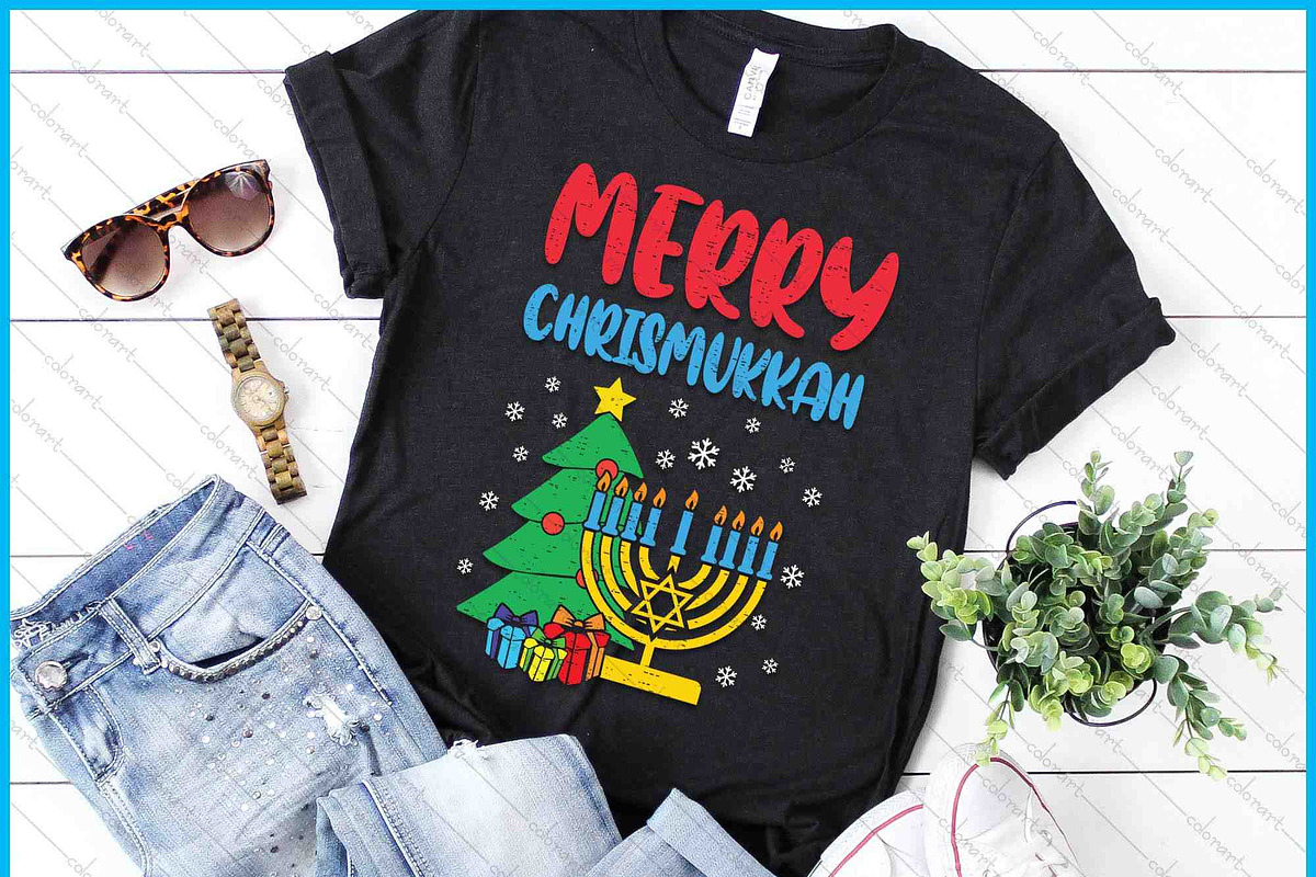 Holiday Merry Chrismukkah SVG PNG, an Object Graphic by Creativeusart (Photo 1 of 4)