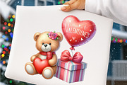 Valentines Day Teddy Bear Clipart, an Illustration by SinaCreation (Thumbnail 9 of 11)