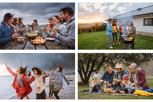 Collage photos of outdoor social gatherings, a Sports & Recreation Photo by DanFLCreativo
