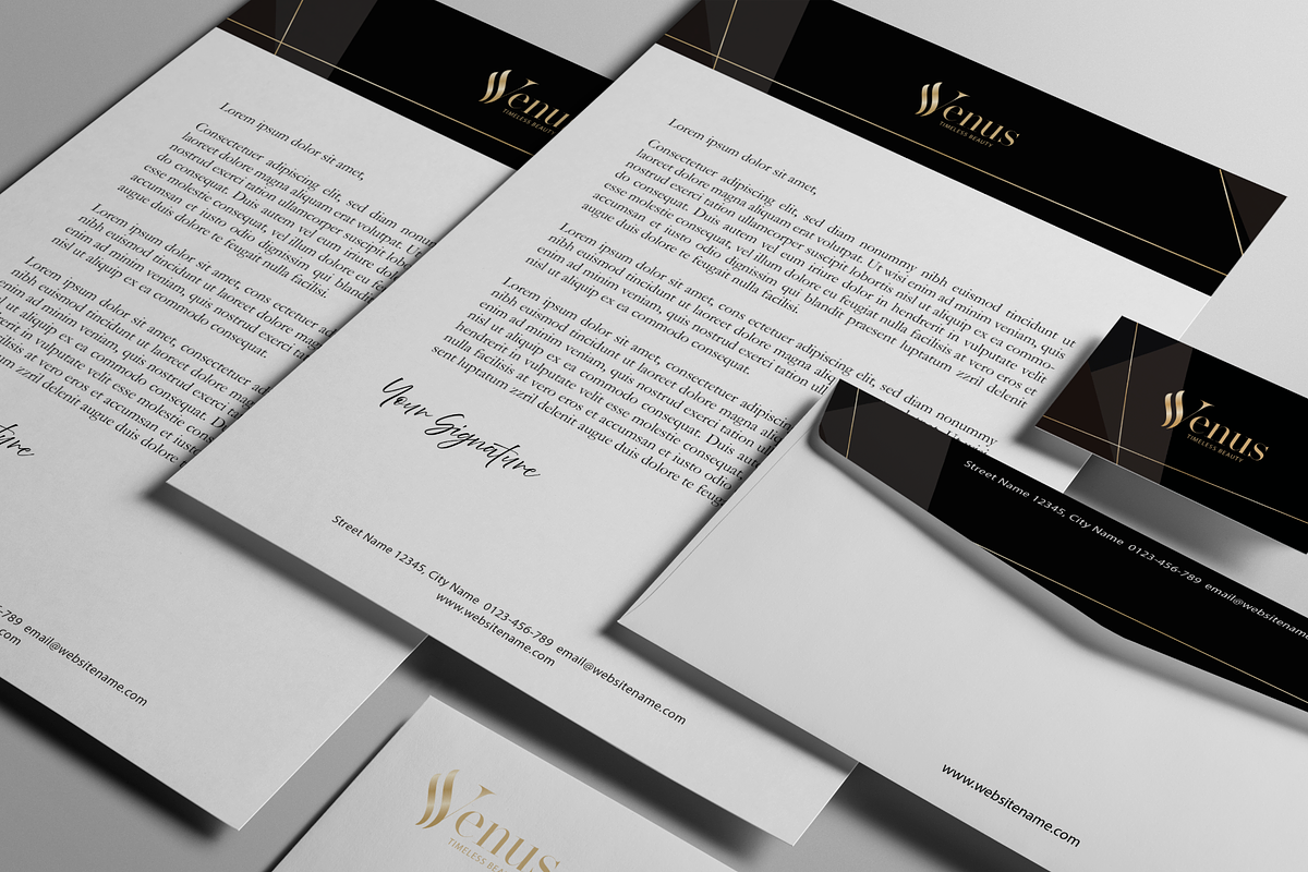 Venus - V monogram brand identity, a Graphic by Graphema Digital (Photo 6 of 12)