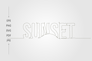 typography of Sunset, an Object Graphic by lawoel (Thumbnail 1 of 3)