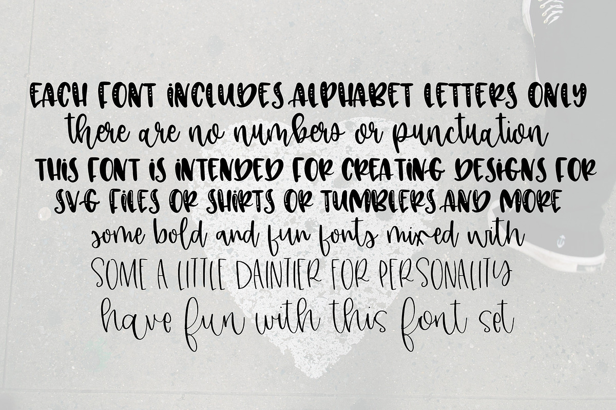 Oh My Heart Font Kit 10 Fonts preview 4