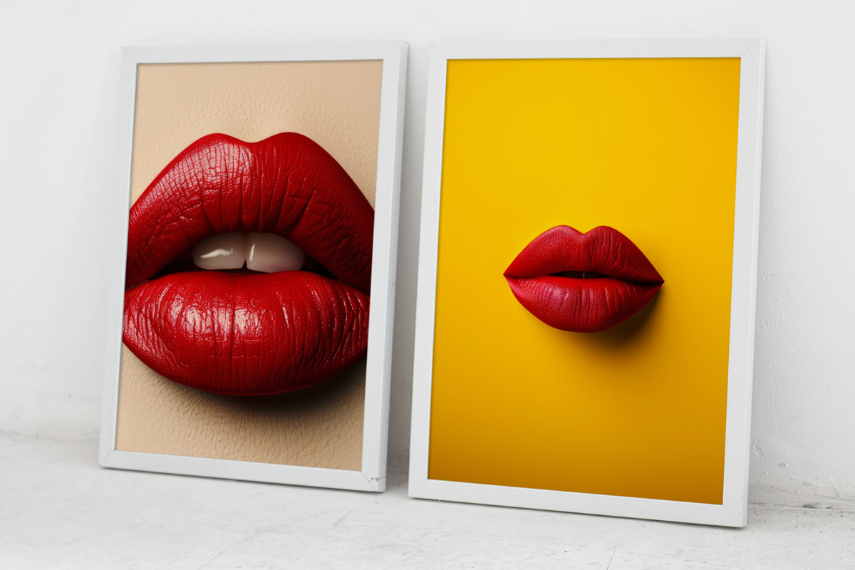 Red lips. Collection, a Beauty & Fashion Photo by Handmadefont (Photo 10 of 12)