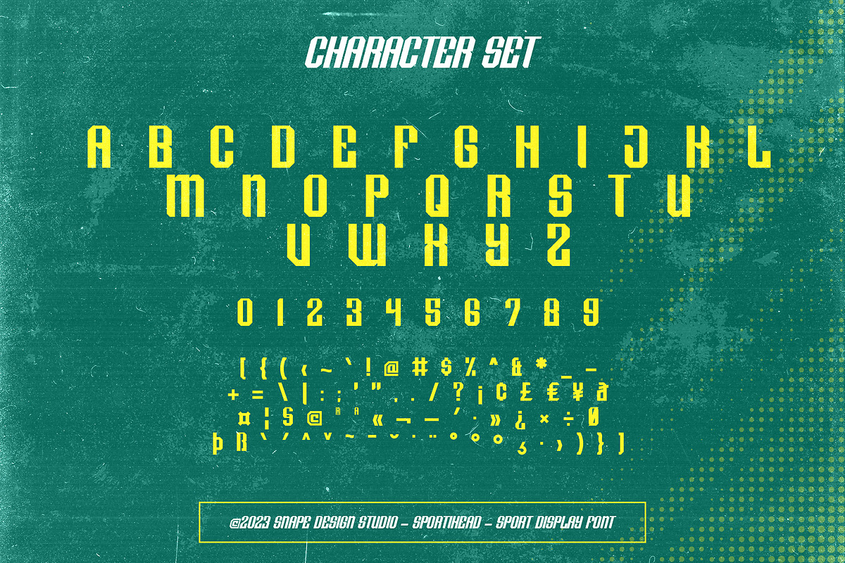 Sportihead - Sport Font, a Sans Serif Font by Snape Design Studio (Photo 2 of 5)