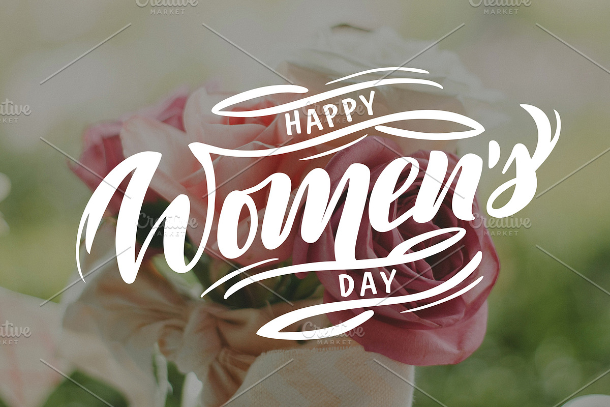 Happy Women's lettering set, a Decorative Illustration by Lettering_Logo