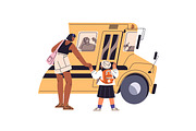 Kids back to school concept set, an Education Illustration by PaperTrident (Thumbnail 2 of 9)