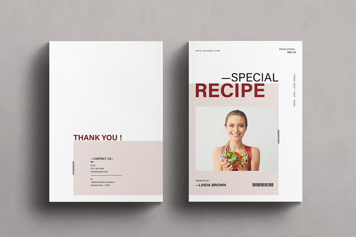 Recipe Book Brochure Template, a Brochure Template by E-Type (Photo 7 of 7)