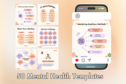 Therapist Instagram Templates, a Social Media Template by Adored Templates (Thumbnail 1 of 10)