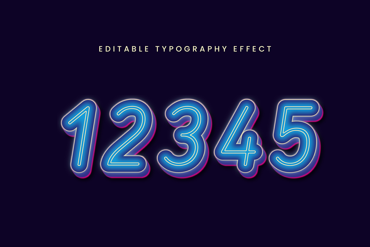 Laser Neon Layered Text Effect preview 2