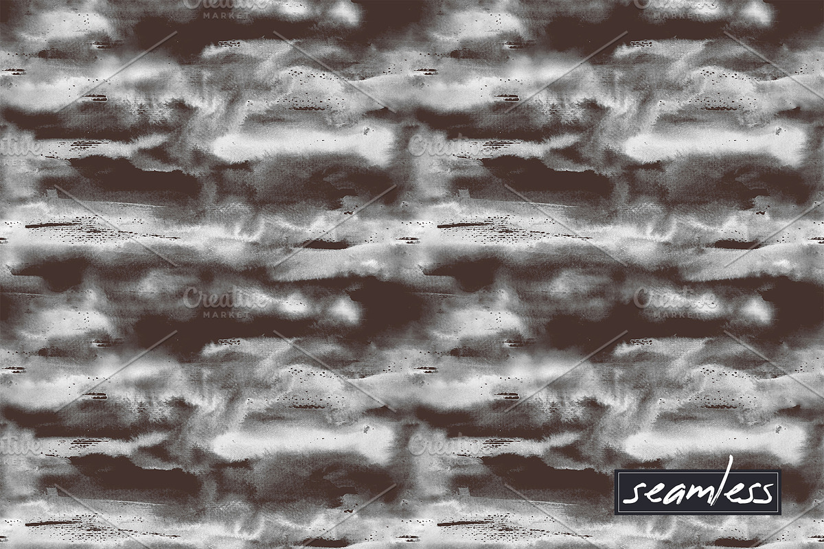 Ink poetry: set of seamless patterns, a Pattern Graphic by Shusha Guna Art (Photo 6 of 10)