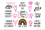 Womes's day, feminist set, vector, a Graphic by Illustree (Thumbnail 2 of 3)