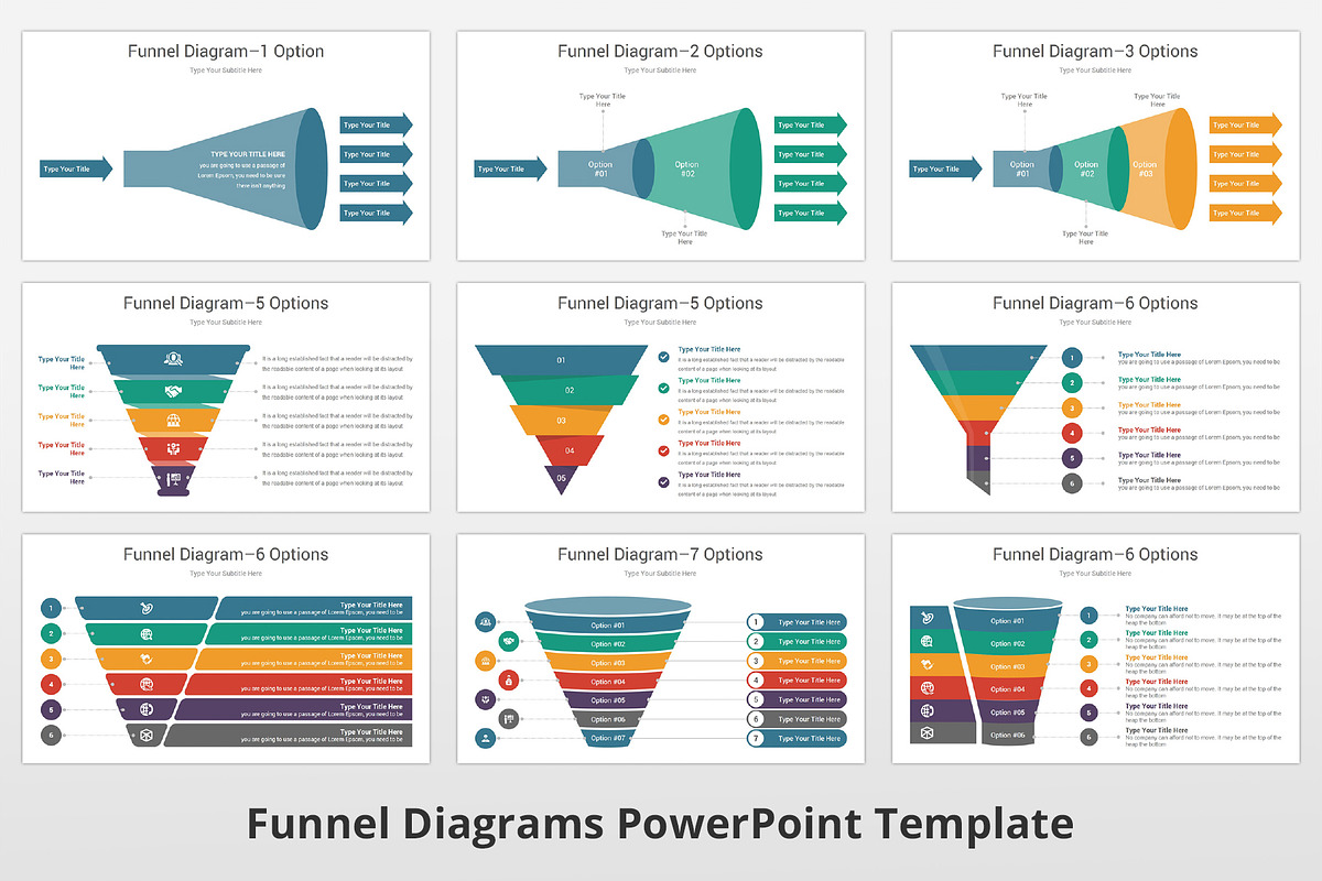 Funnel Diagrams PowerPoint template, a Presentation Template by GraphicStan (Photo 6 of 8)