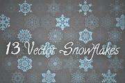 Vector Snowflakes, an Object Graphic by Ferntale Art & Design (Thumbnail 1 of 3)